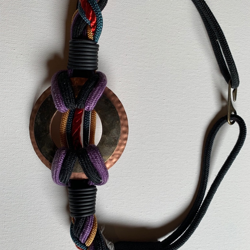 Vintage wide belt corded boho indie rope